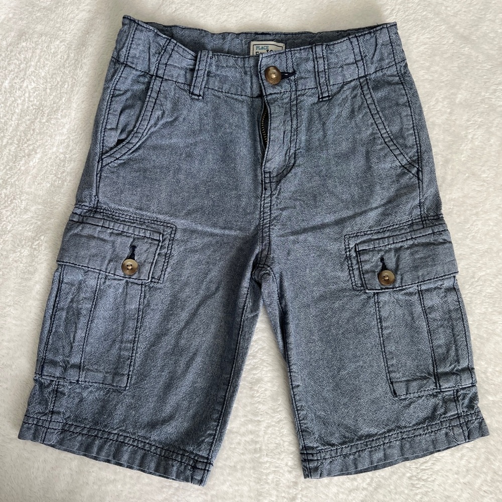Place Blue Cargo Shorts for Boys, Size 6, Adjustable Waist